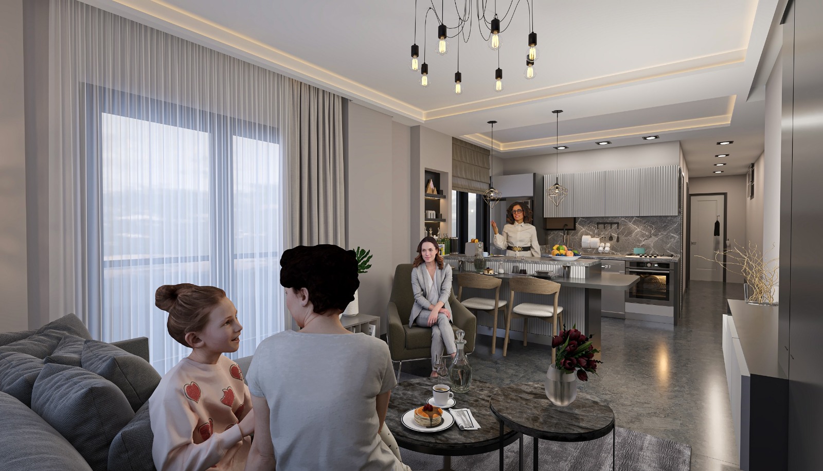 Saffron two-bedroom apartment interior